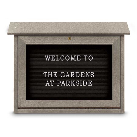 United Visual Products Outdoor Enclosed Combo Board, 48"x36", Black Frame/Green & Cork UVCB4836ODB-GREEN-CORK